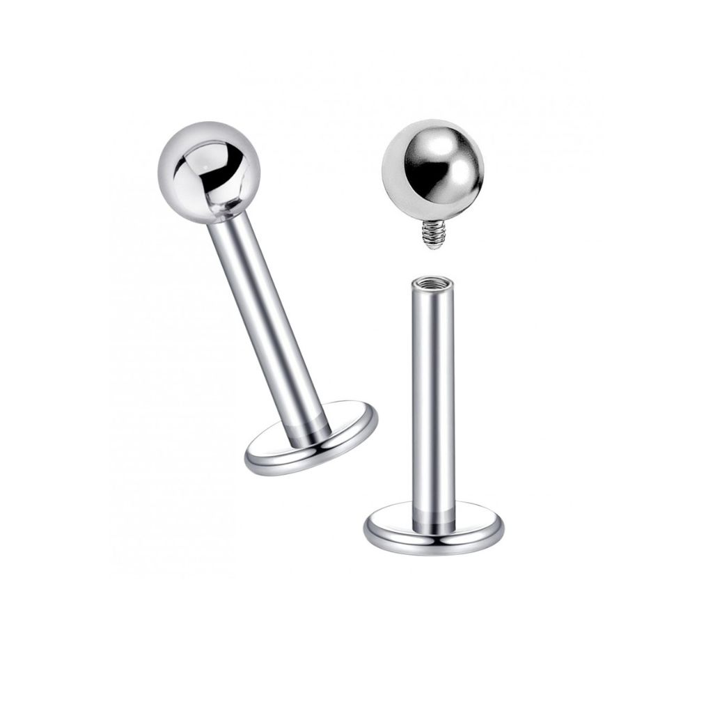 Labret Studs mit Innengewinde (Titan)