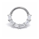 Dekorativer Clicker-Piercing mit Linearem Zirkonia (Stahl)