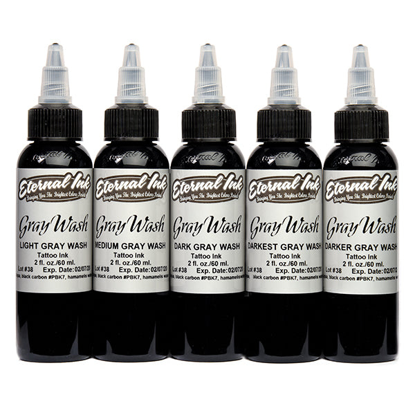 [24007] Eternal Gray Wash Set 5x30ml | Light, Medium, Dark, Darker, Darkest
